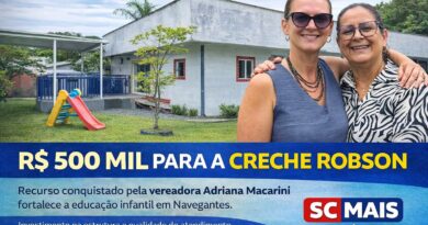 Emenda de R$ 500 mil para Creche Robson fortalece educação infantil em Navegantes